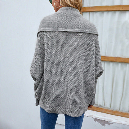 Women's Oversized Shawl Collar Knit Cardigan
