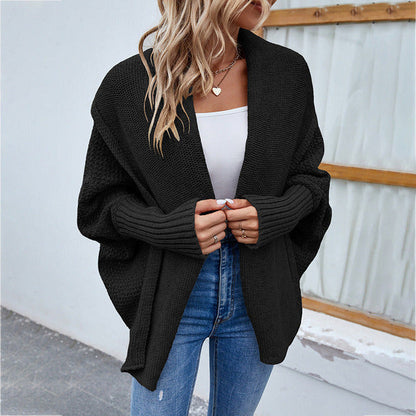 Women's Oversized Shawl Collar Knit Cardigan
