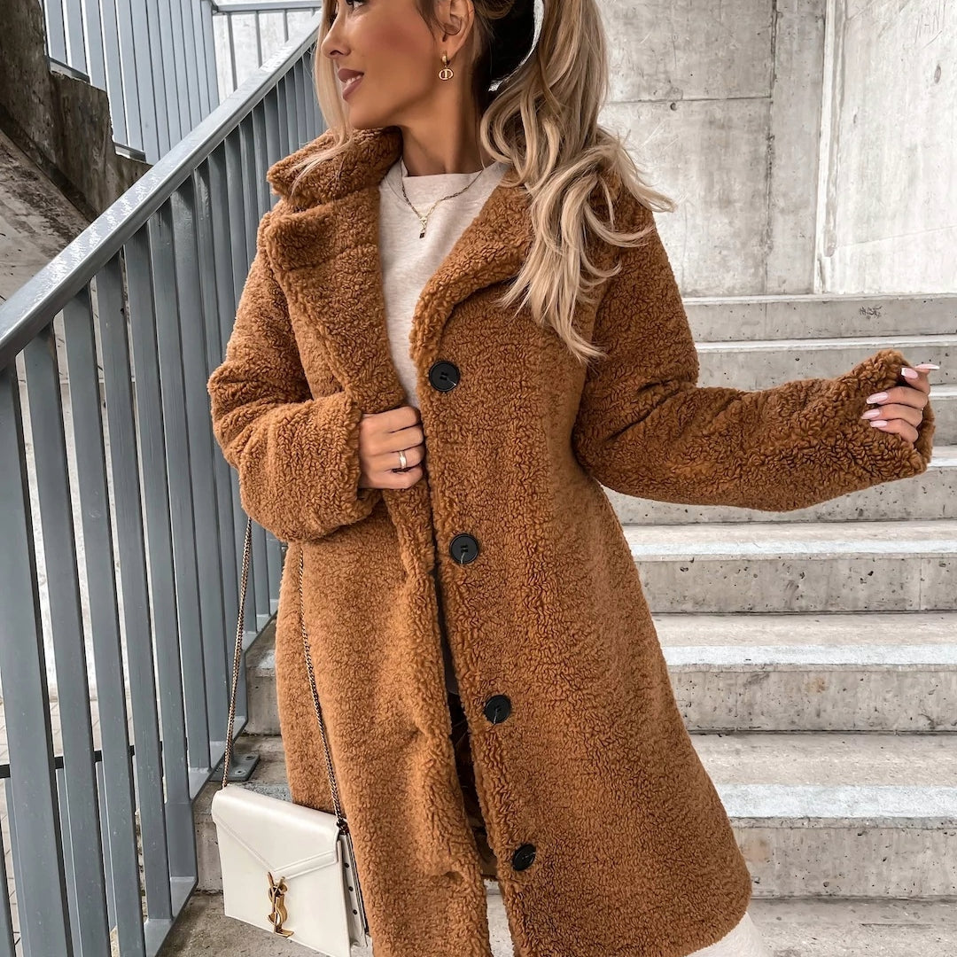 Women's Oversized Teddy Long Coat