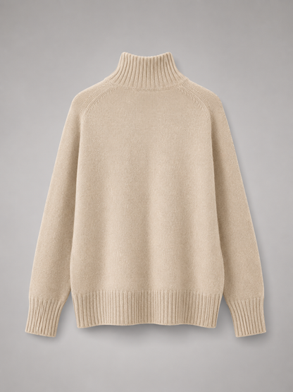Women's Oversized Turtleneck Knit Sweater