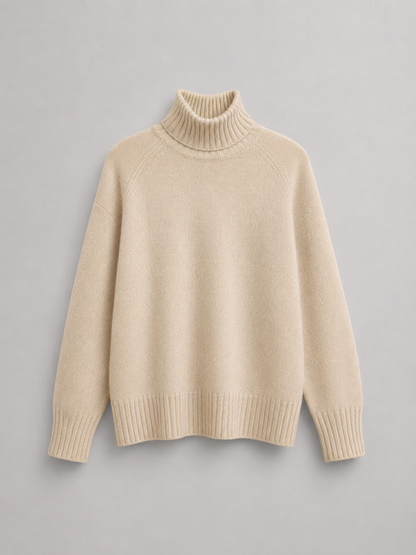 Women's Oversized Turtleneck Knit Sweater