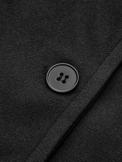 Women's Oversized Wool-Blend Coat with Button Closure