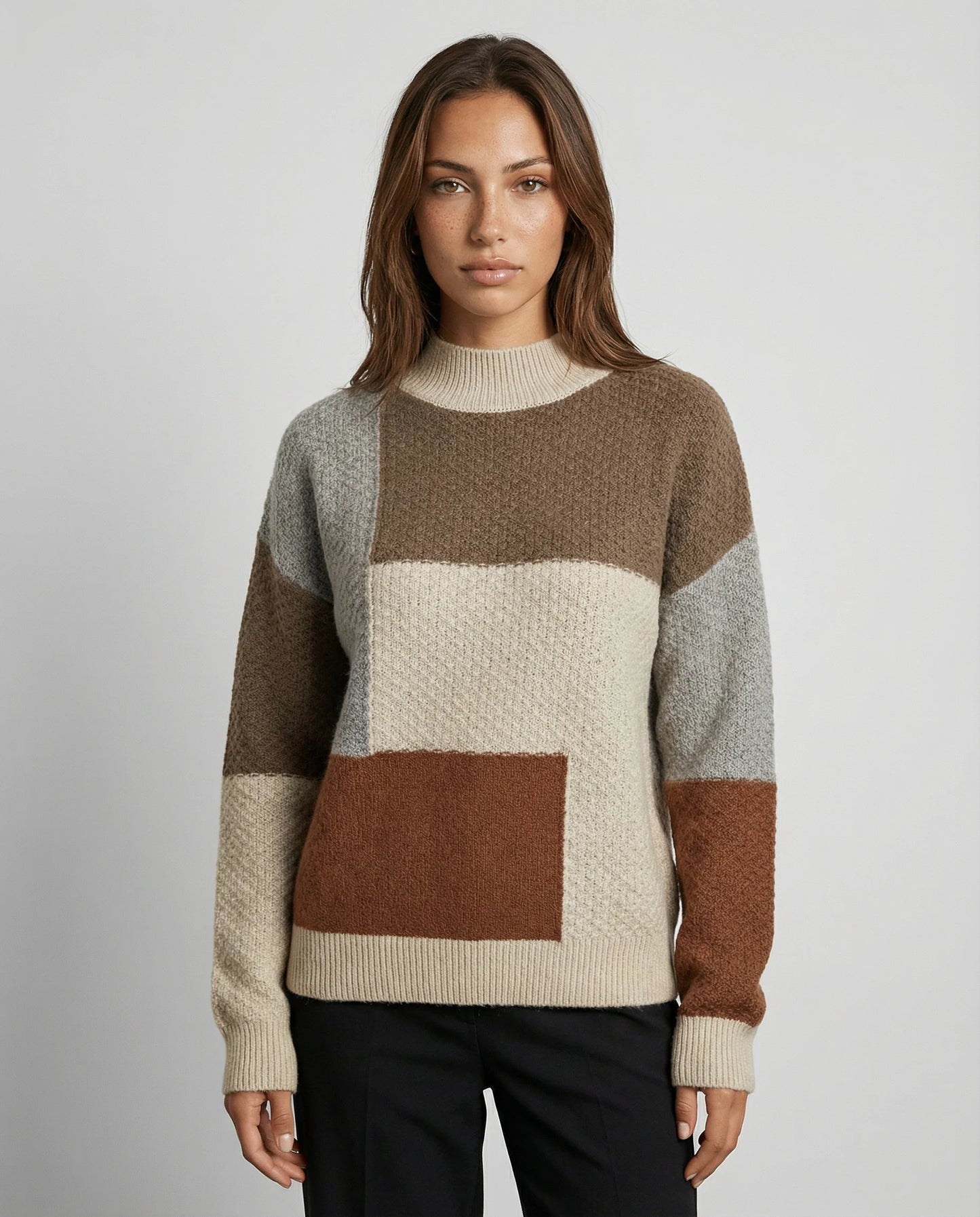 Women’s Patchwork Knit Sweatshirt