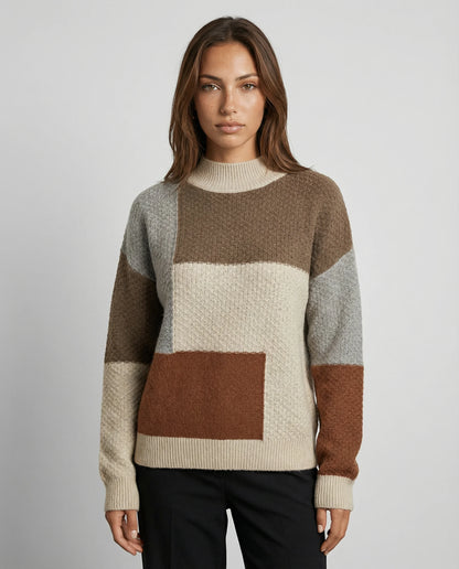 Women’s Patchwork Knit Sweatshirt