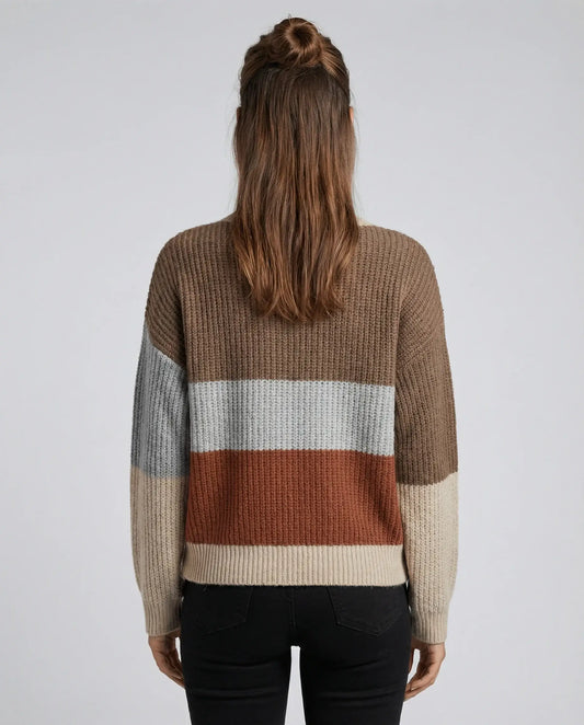 Women’s Patchwork Knit Sweatshirt
