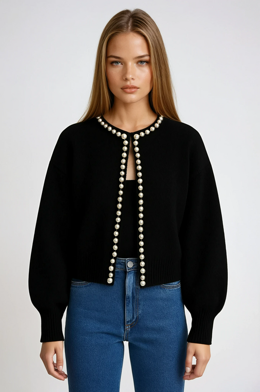 Women's Pearl Detail Cardigan
