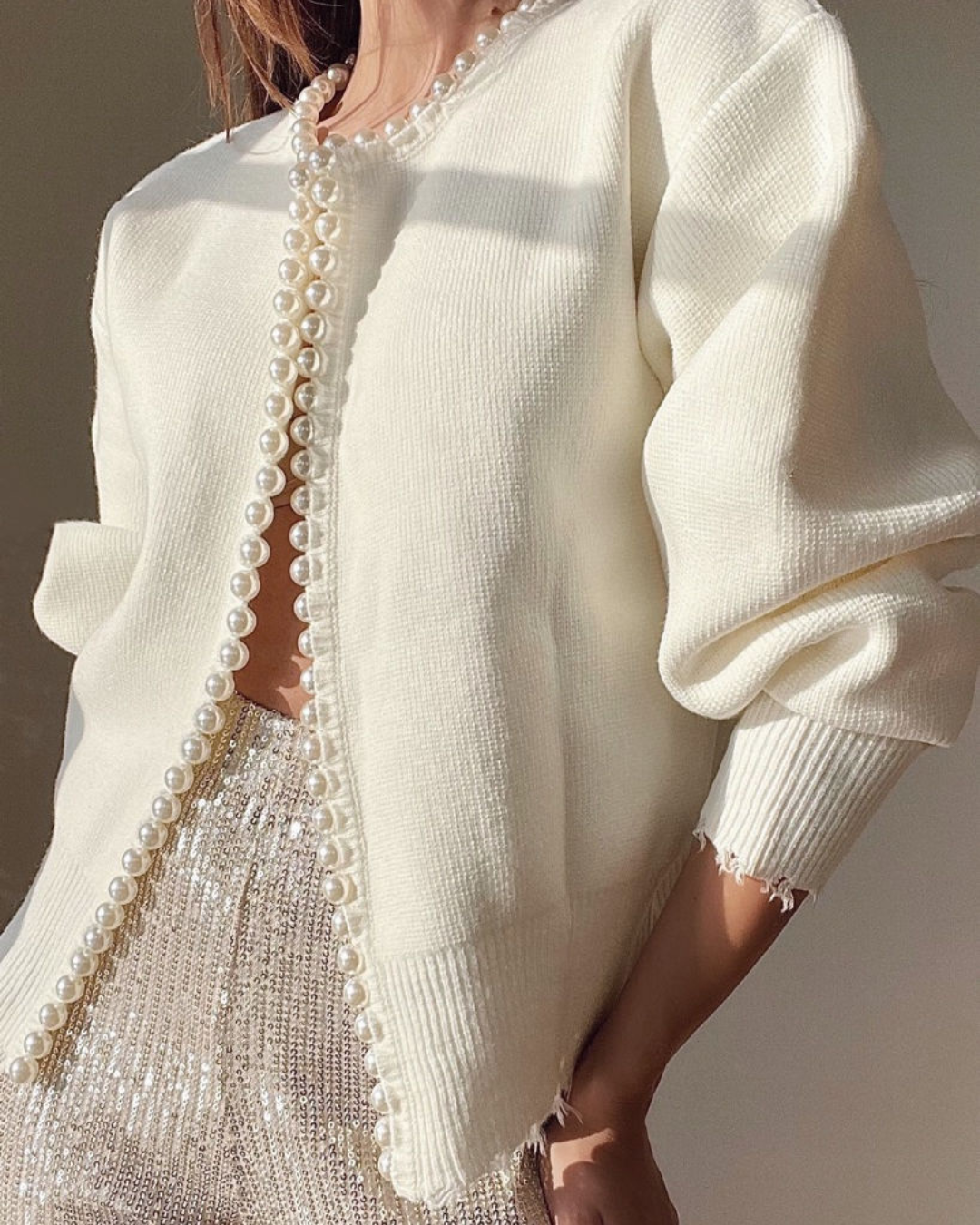 Women's Pearl Detail Cardigan