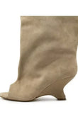 Apricot suede short