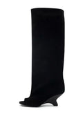 Black suede
