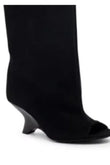 Black suede short