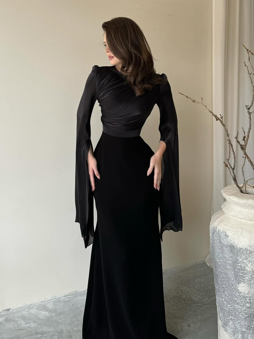 Women's Pleated Maxi Dress