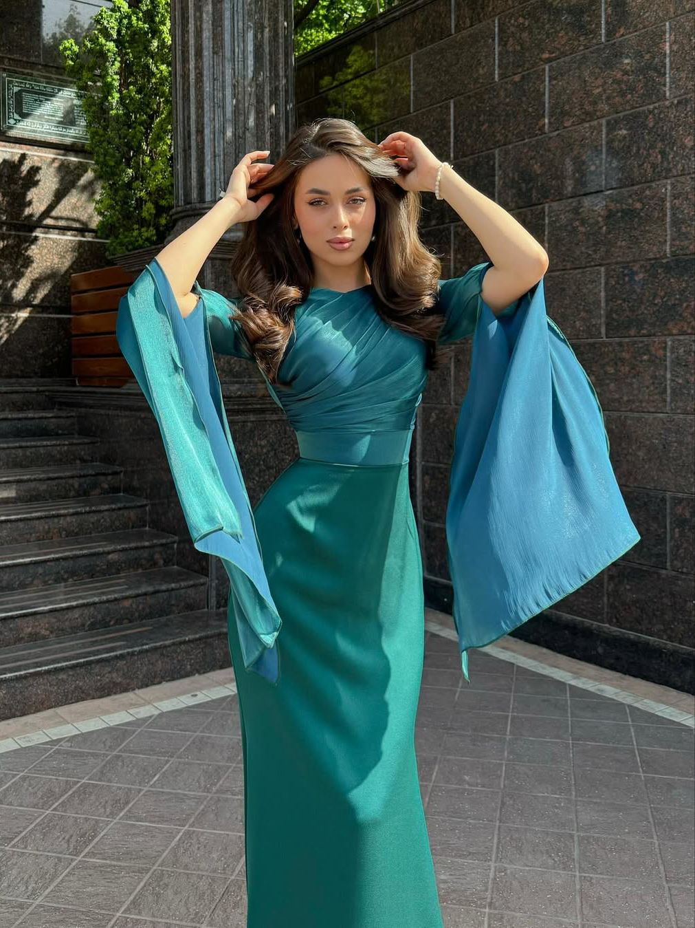 Women's Pleated Maxi Dress