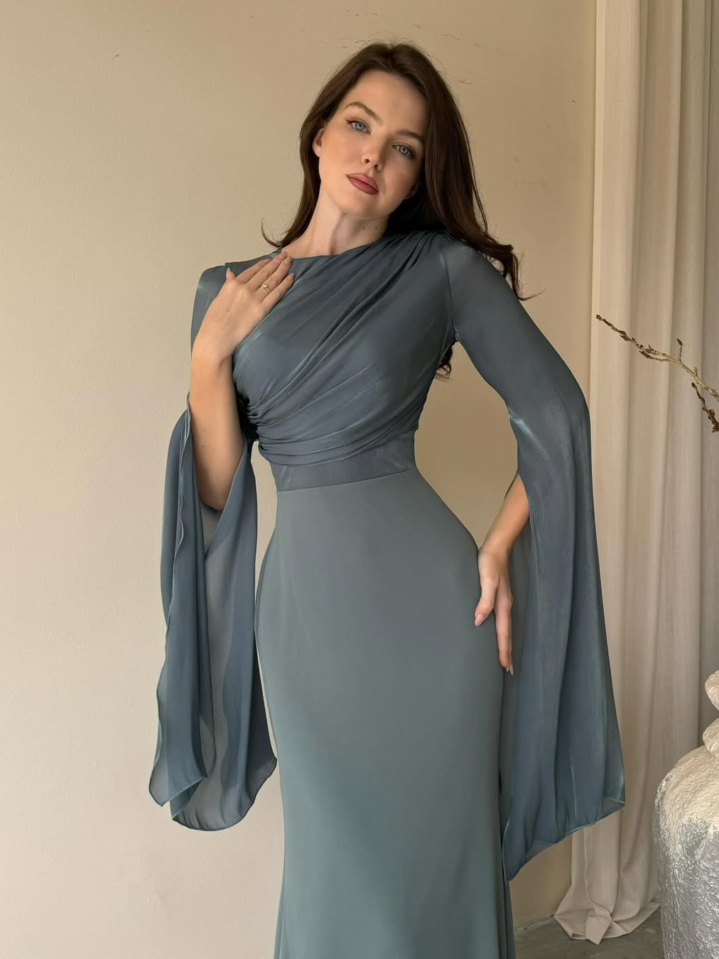 Women's Pleated Maxi Dress