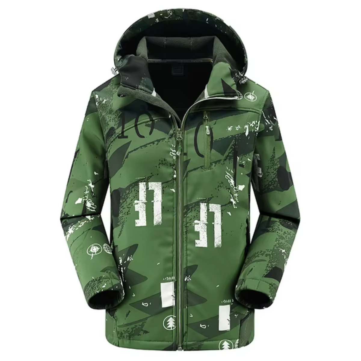 Women's Printed Hooded Softshell Jacket with Waterproof Finish