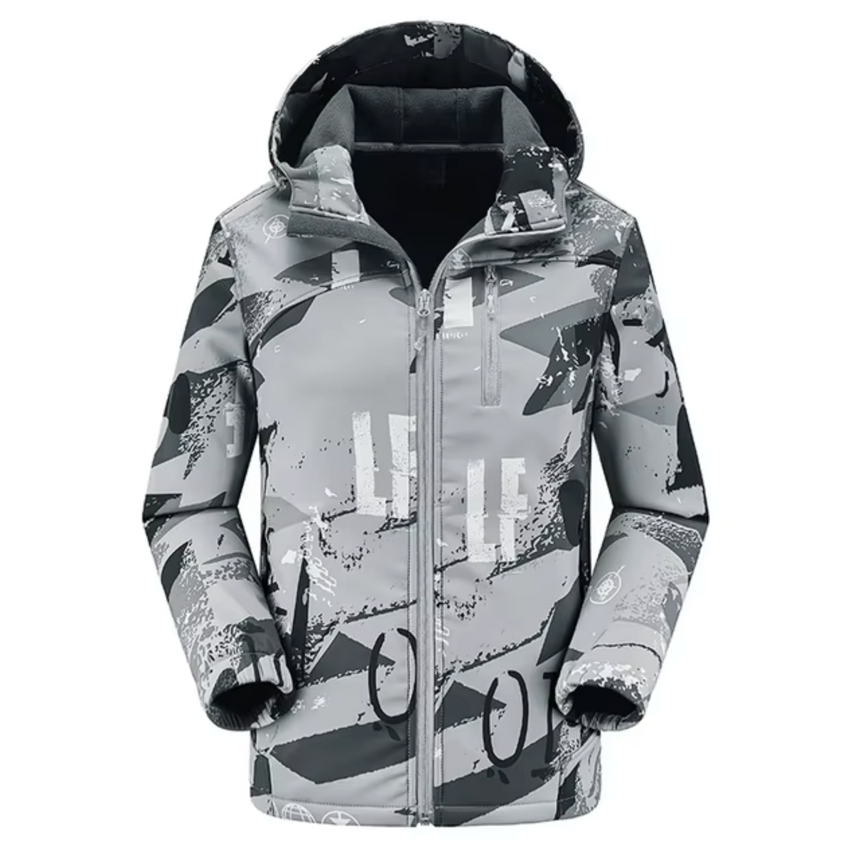Women's Printed Hooded Softshell Jacket with Waterproof Finish