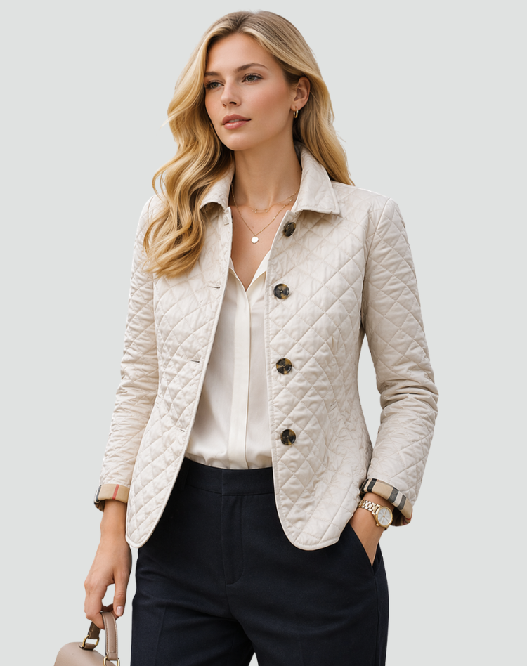 Women's Quilted Button Front Lightweight Jacket