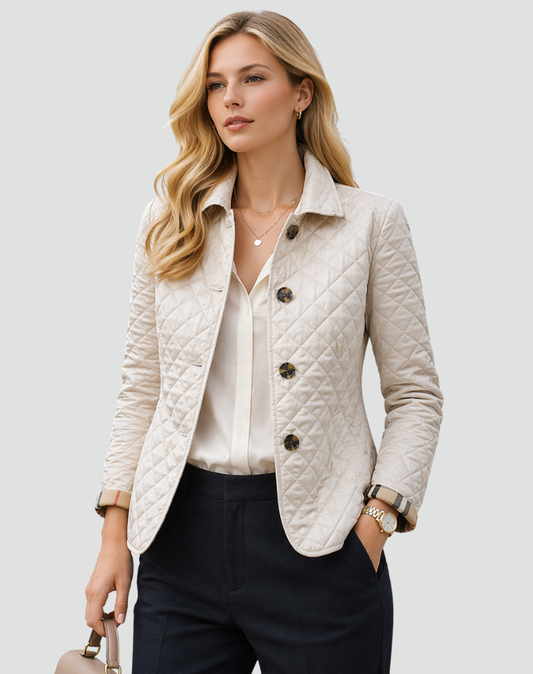 Women's Quilted Button Front Lightweight Jacket