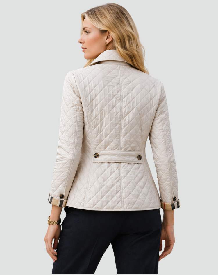 Women's Quilted Button Front Lightweight Jacket