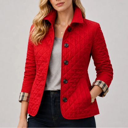 Women's quilted jacket back view