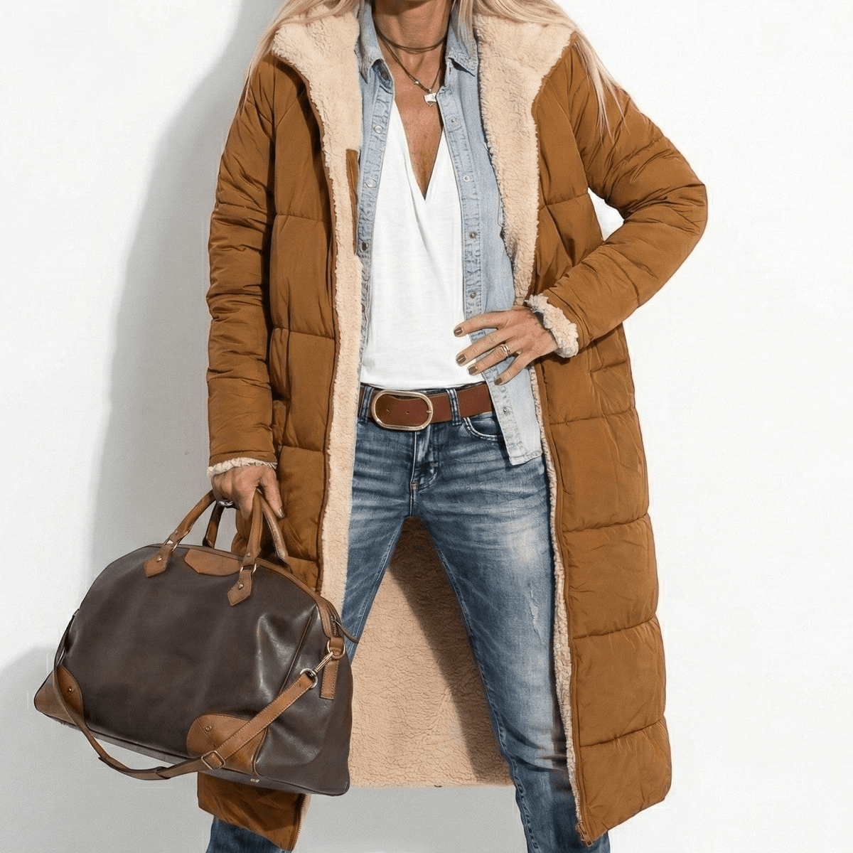 Women's Quilted Coat for Cold Weather