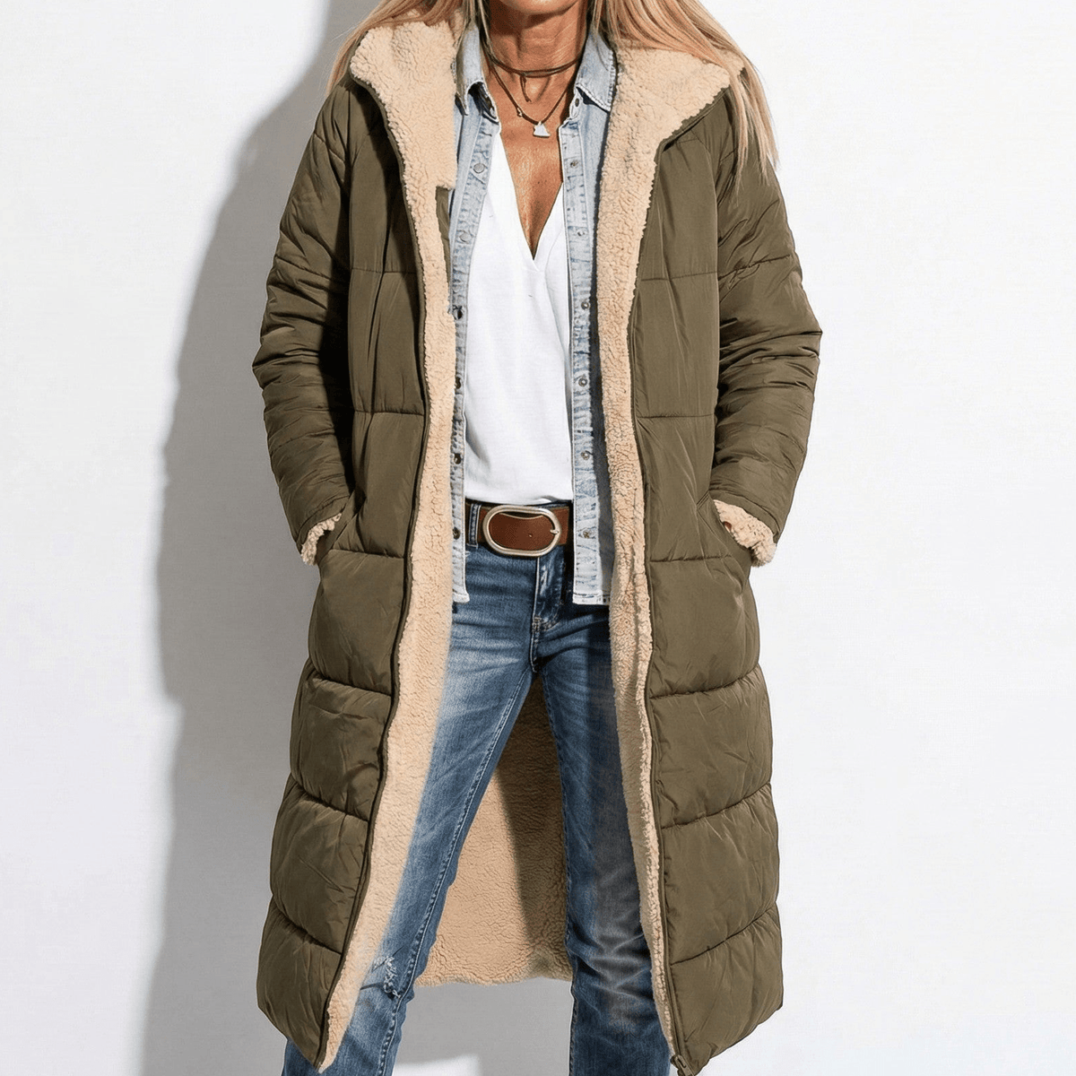 Women's Quilted Coat for Cold Weather