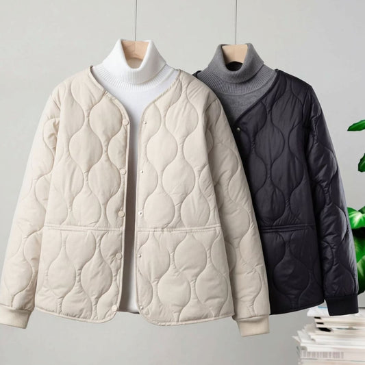Women's Quilted Cotton-Padded Winter Coat Single-Breasted Jacket