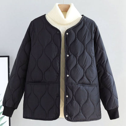 Women's Quilted Cotton-Padded Winter Coat Single-Breasted Jacket