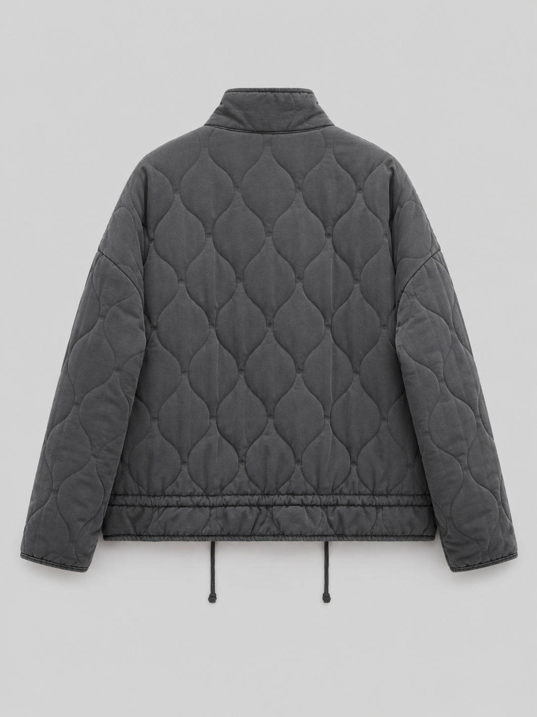 Women's Quilted High-Neck Zip Utility Jacket