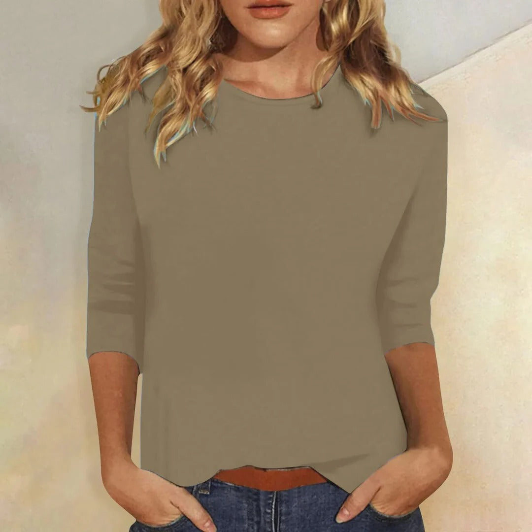 Women's Relaxed 3/4 Sleeve Everyday Top