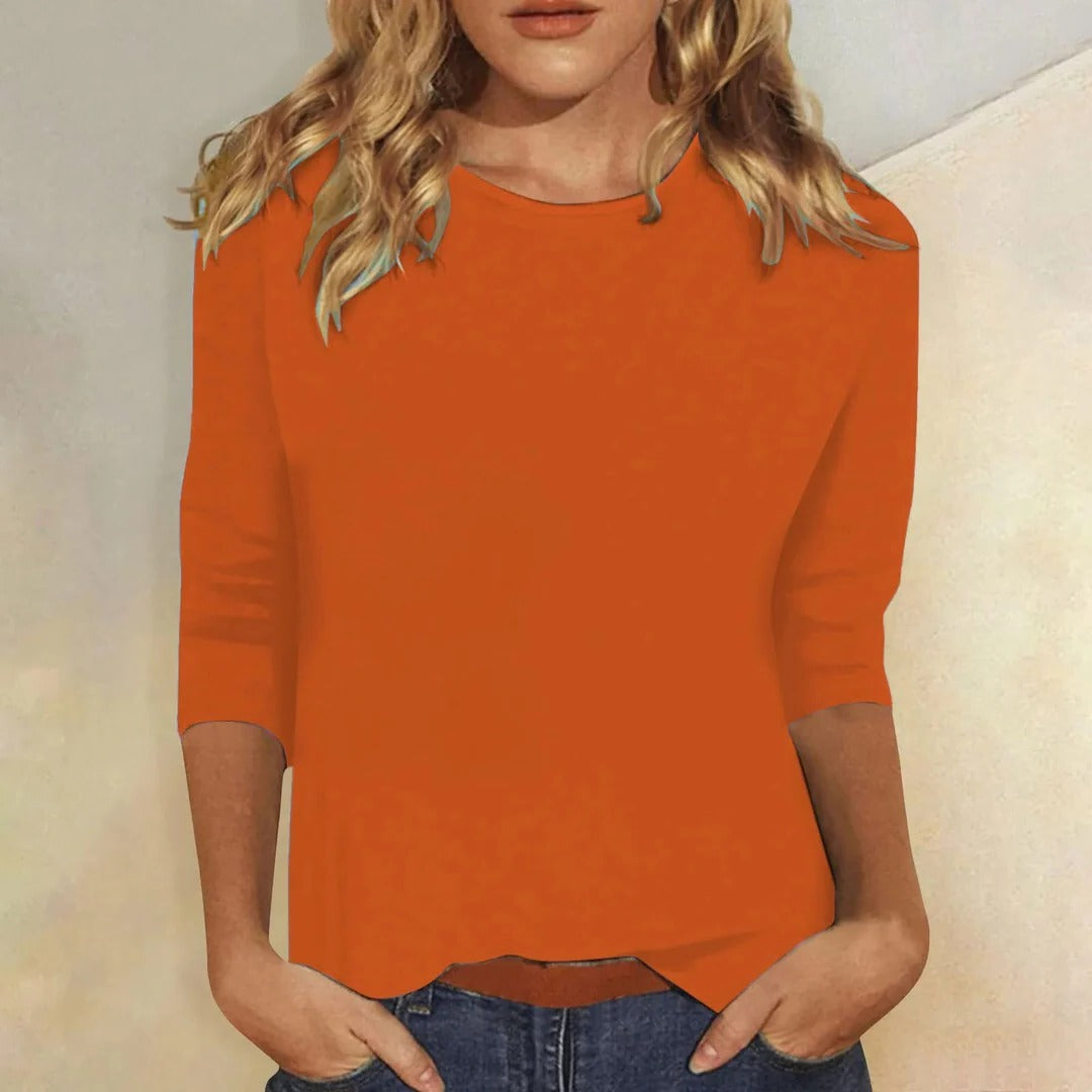 Women's Relaxed 3/4 Sleeve Everyday Top