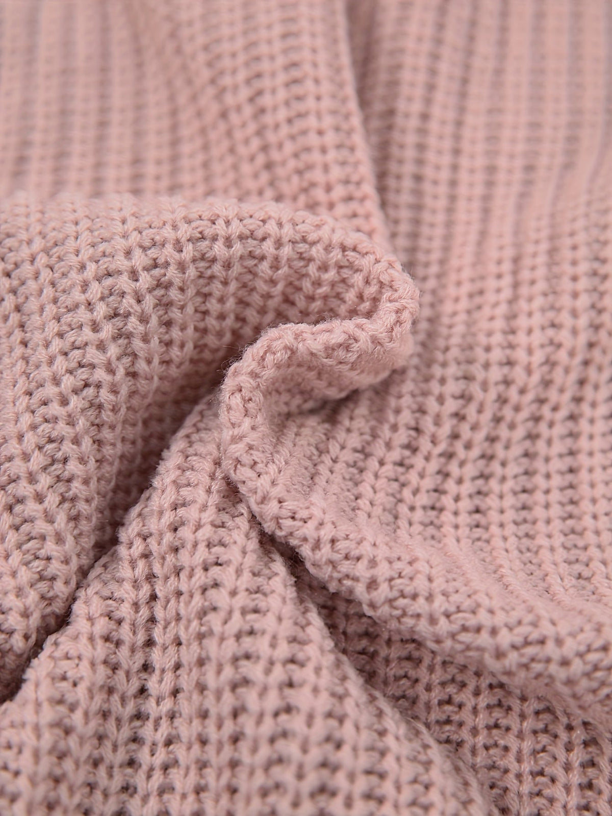 Women's Relaxed Half Roll Neck Jumper Dress in Ribbed Knit