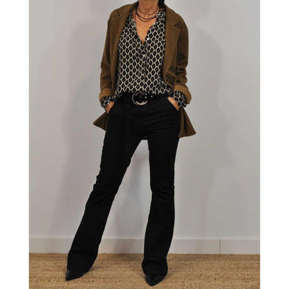 Women's Relaxed V-Neck Blouse