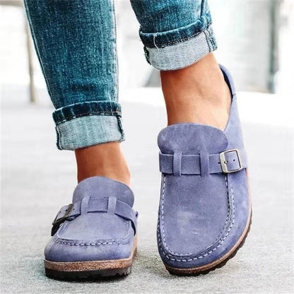 Women's Retro Wooden Slip On Shoes