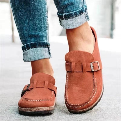 Women's Retro Wooden Slip On Shoes