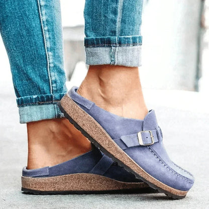 Women's Retro Wooden Slip On Shoes