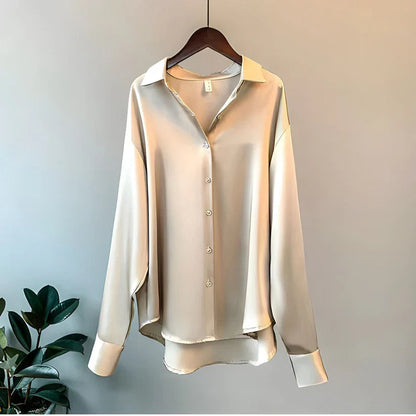 Women's Satin Shirt Blouse