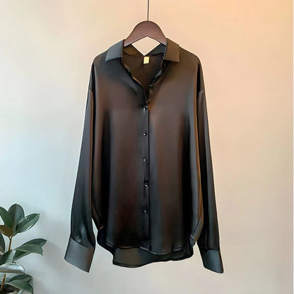 Women's Satin Shirt Blouse