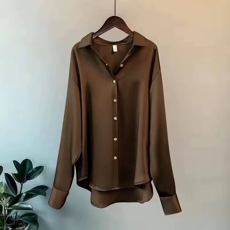 Women's Satin Shirt Blouse