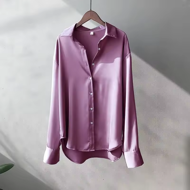 Women's Satin Shirt Blouse