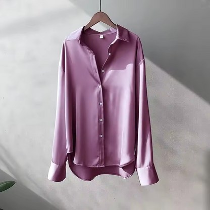 Women's Satin Shirt Blouse