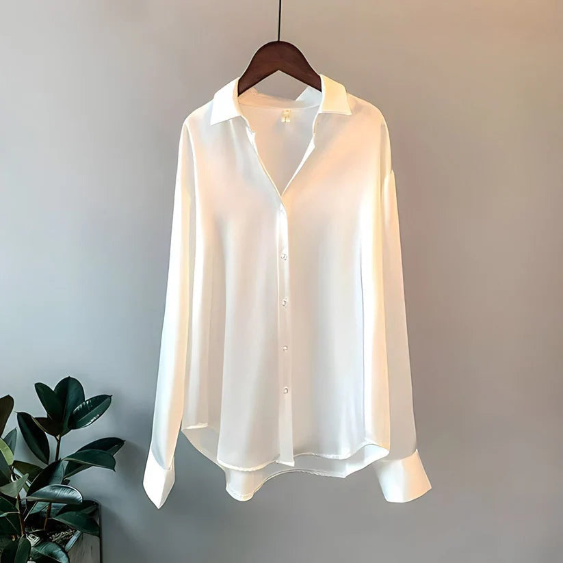 Women's Satin Shirt Blouse