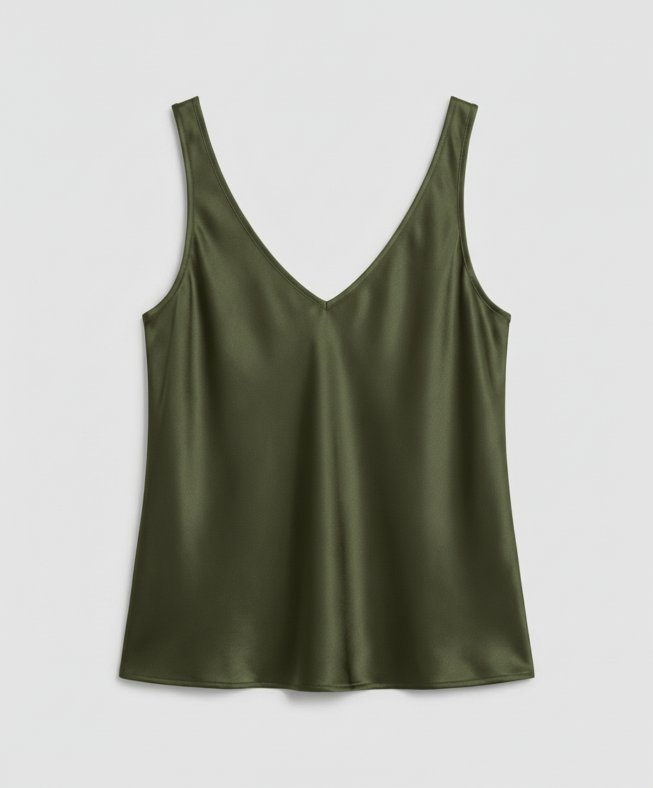 Women's Satin V Neck Camisole Top