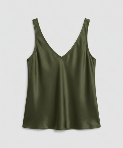 Women's Satin V Neck Camisole Top