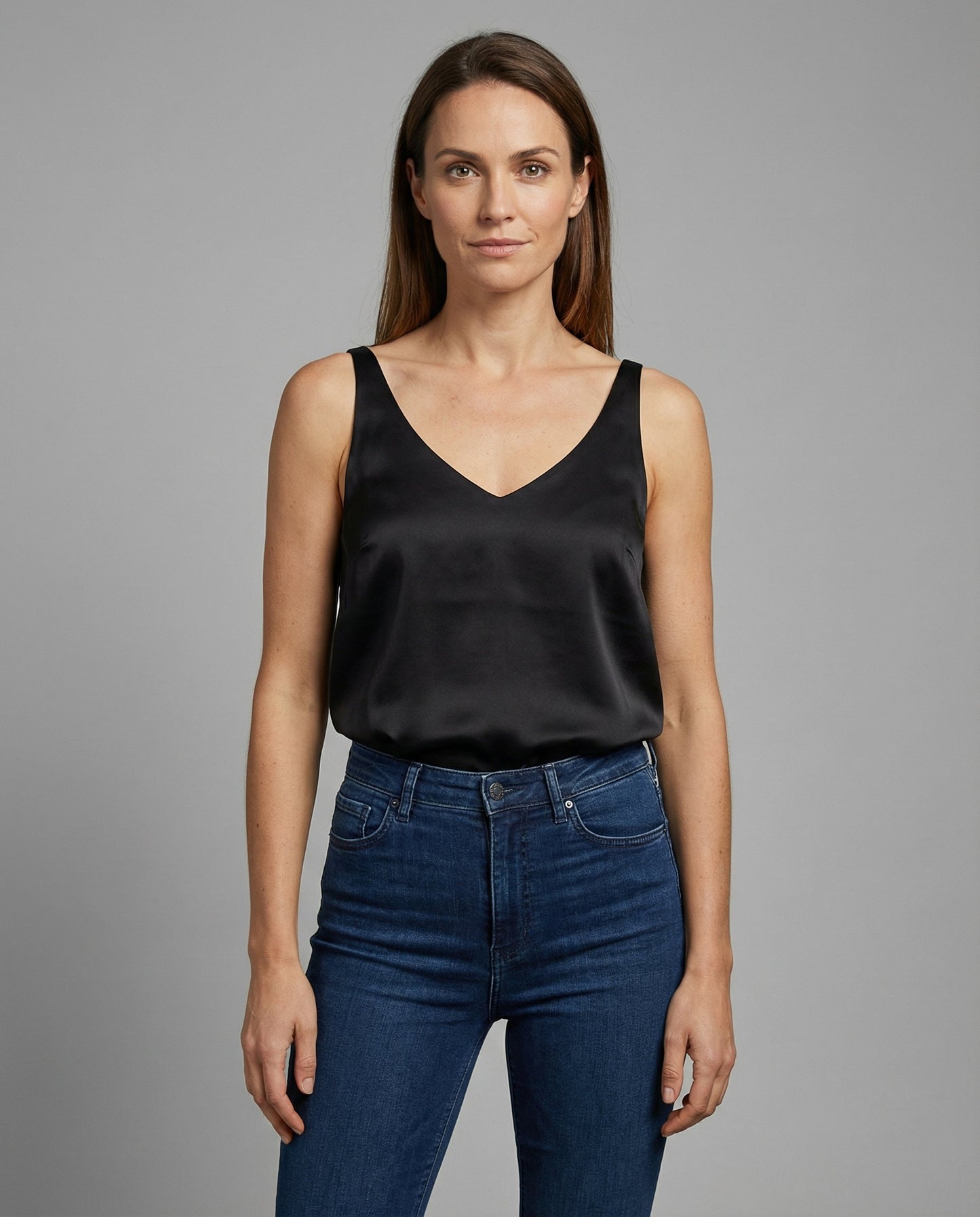 Women's Satin V Neck Camisole Top