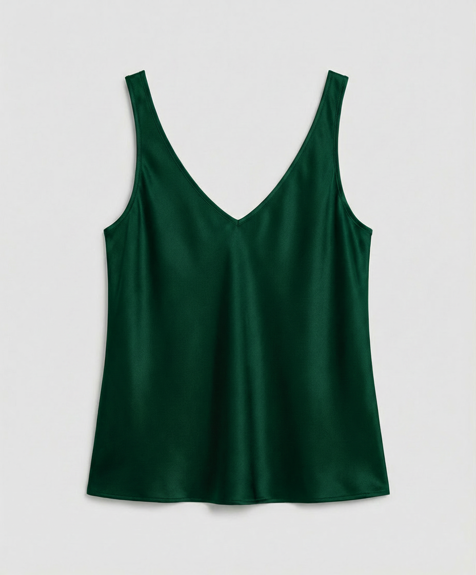 Women's Satin V Neck Camisole Top