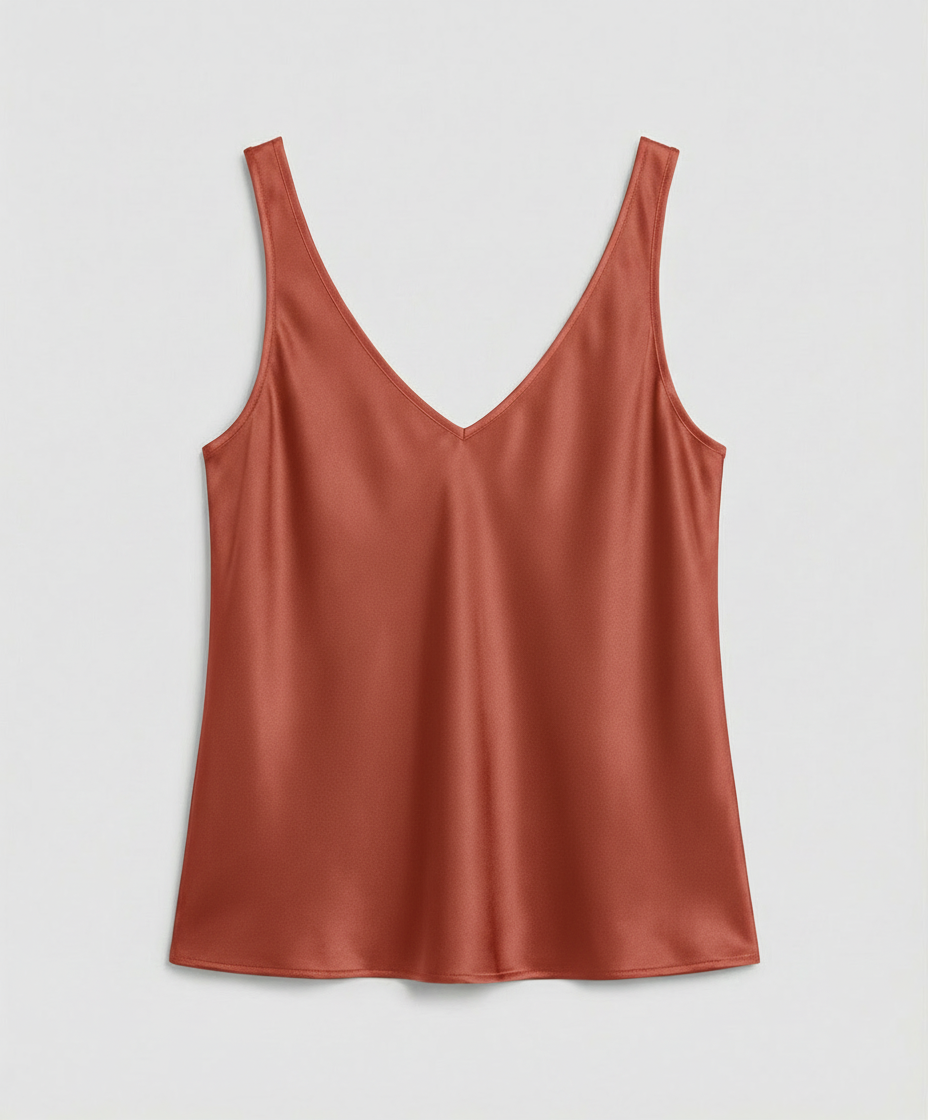 Women's Satin V Neck Camisole Top