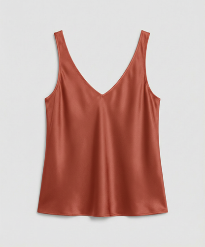 Women's Satin V Neck Camisole Top