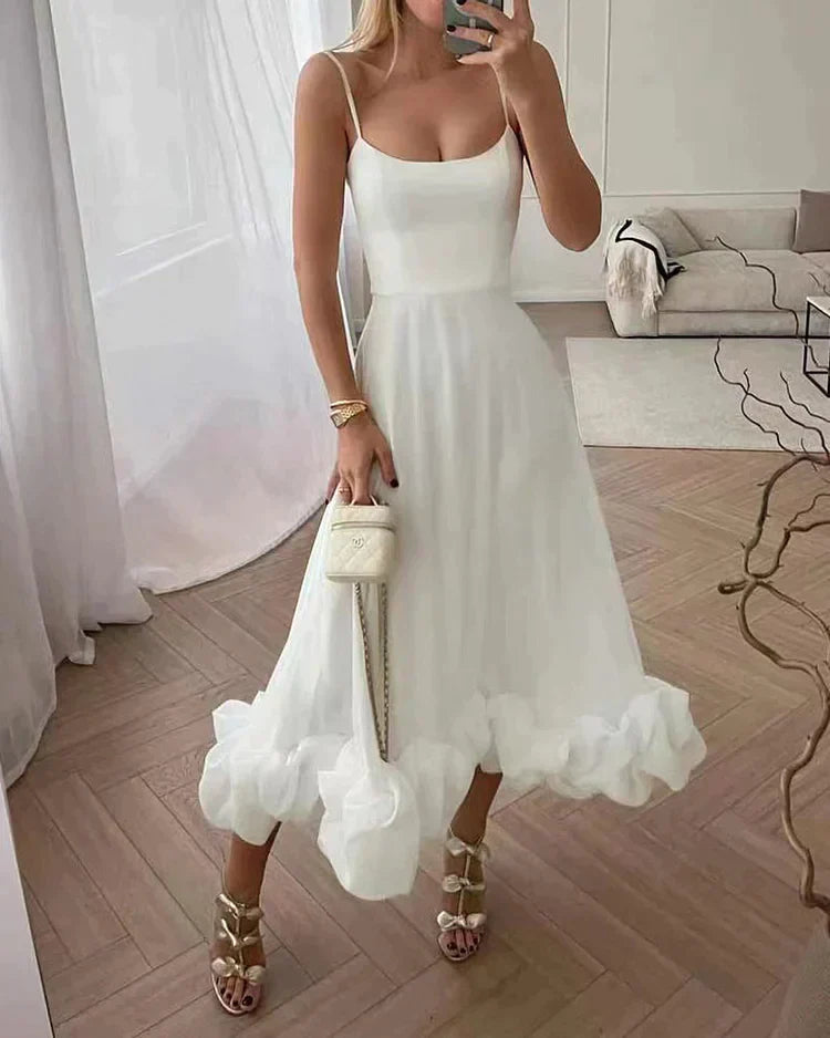 Women's Sculpted Strap Midi Dress
