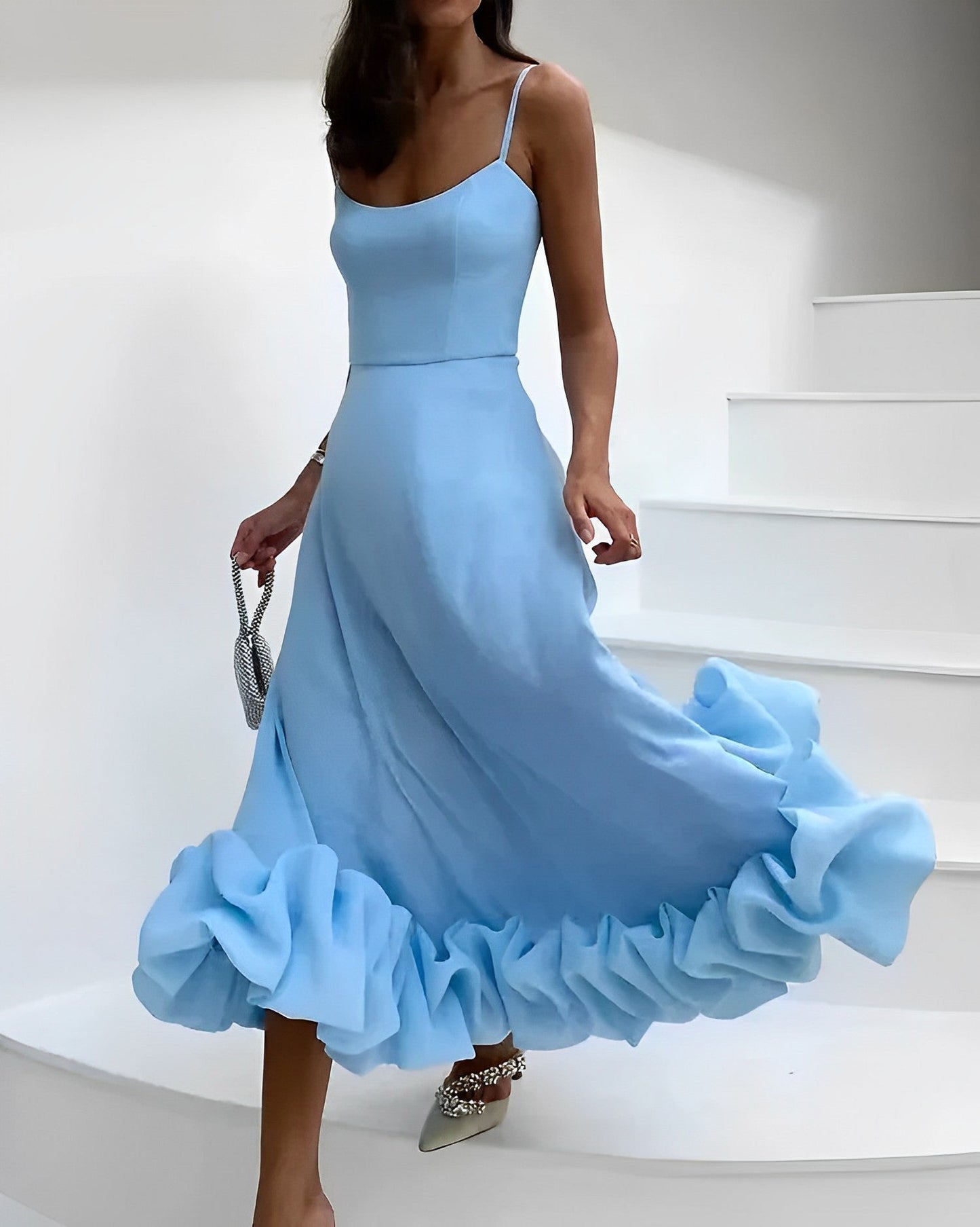 Women's Sculpted Strap Midi Dress
