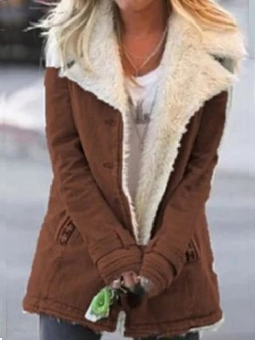 Women's Sherpa Lined Utility Jacket with Button Front